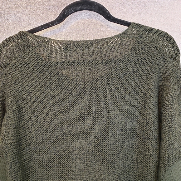 RDI Open Knit Sweater Green Medium Elbow patches - Picture 8 of 8